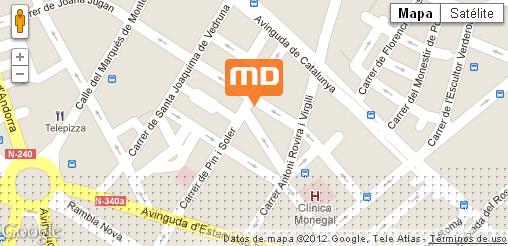 Mapa Tarragona Mapa centro MasterD Tarragona